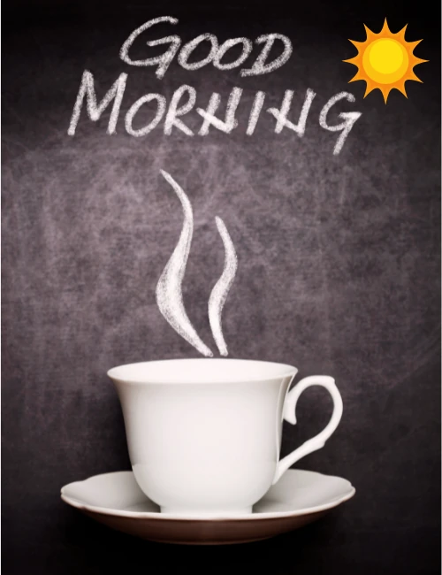 Beautiful Good Morning Shayari image in Hindi for WhatsApp, featuring heart-touching morning poetry with sunrise background – perfect for sharing daily wishes