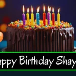 Heart-touching birthday shayari for a best friend with colorful confetti, a birthday cake, and smiling emojis — expressing deep friendship and memories